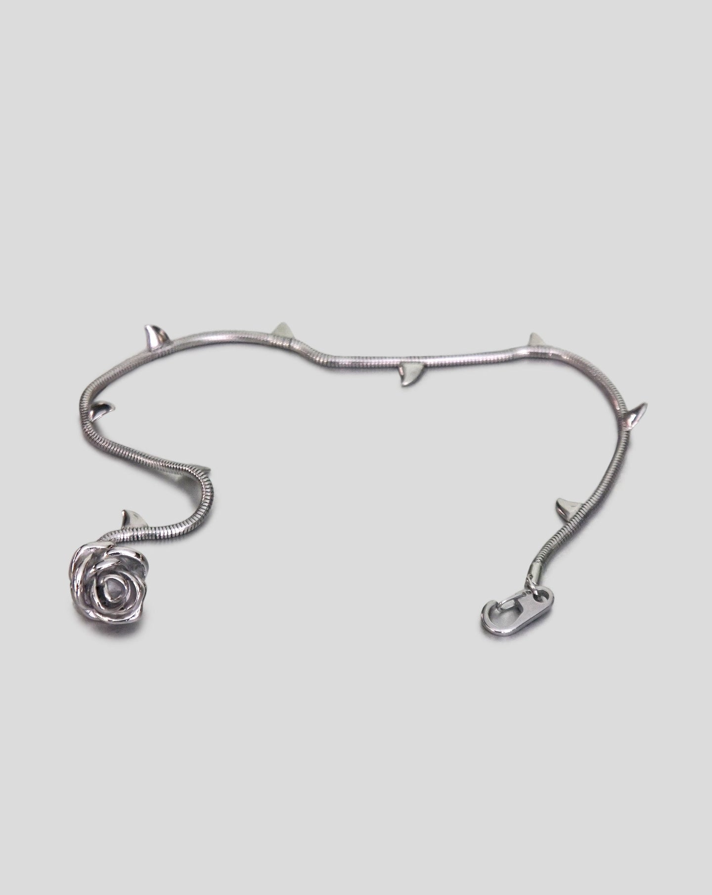 Silver Rosebud Necklace